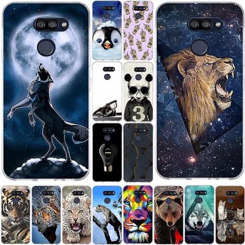 Phone Cases For LG K40S Case Silicone Soft TPU Back Cases For LG K40S K40 S Cover Bumper painting Cute Animal Lion Cool Shell