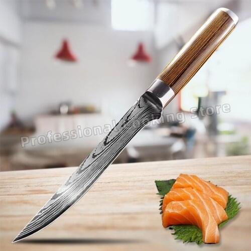 Stainless steel Damascus deboning knife Meat cleaver Slicing knife Fish and vegetable knife Kitchen cooking tools
