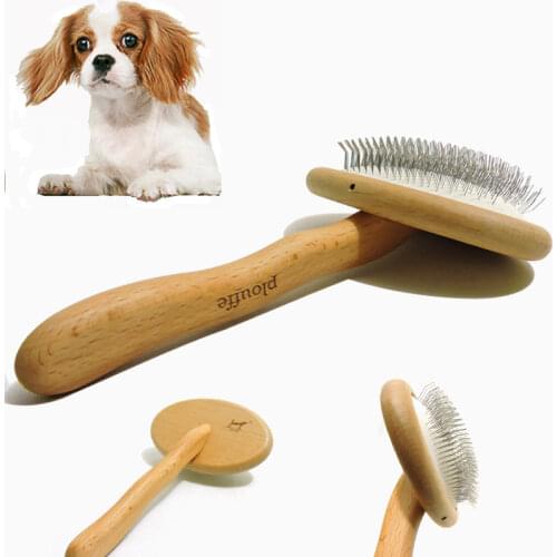 Natural Wood Smooth Dog Comb Grooming Tool Dog Accessories Fine Needle Cat Pet Hair Brush for Long Hair Puppies Beauty Shihtzu