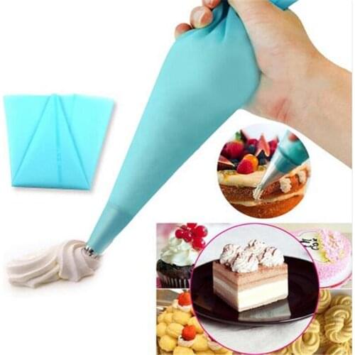 Hot 1PC Silicone Icing Piping Cream Pastry Bag Decorating Tools Stainless Steel Nozzle Pastry Tips Converter DIY Cake Set