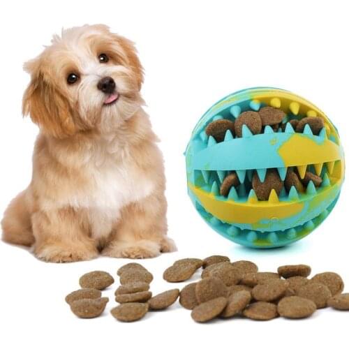 7cm Pet Dog Toys Stretch Natural Rubber Leaking Ball For Pet Tooth Clean Ball Cat Dog Chew Interactive Toys Pet Supplies