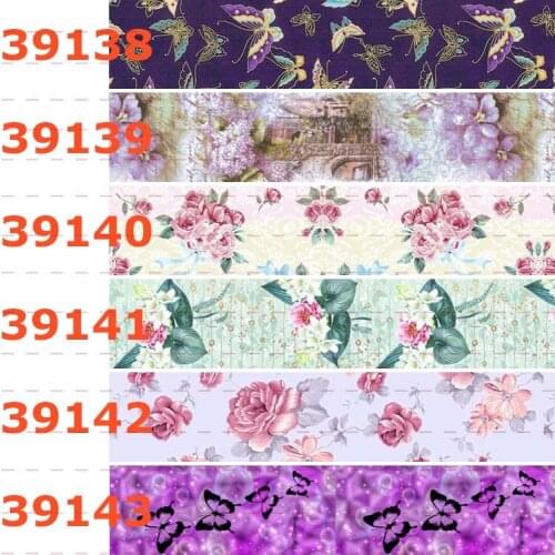 10yards - different sizes -Flowers pattern Grosgrain ribbon -beautiful flowers pattern printed ribbon