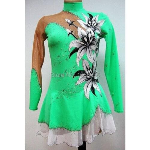 2016 Hot Sales Figure Ice Skating Dresses For Girls New Brand Vogue Figure Skating Competition Customized Dress DR2975