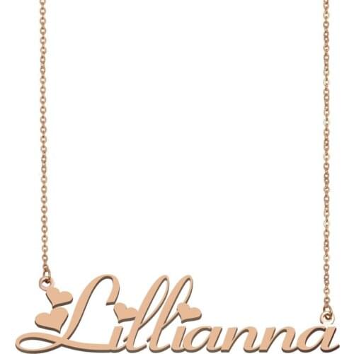 Lillianna Name Necklace , Custom Name Necklace for Women Girls Best Friends Birthday Wedding Christmas Mother Days Gift