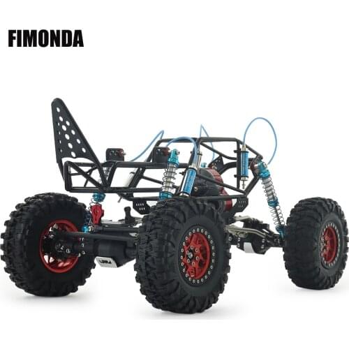 1/10 Scale Rock Racer Metal Tube Roll Cage Chassis Kit with 2.2 Wheels for RC Crawler Off-Road Truck