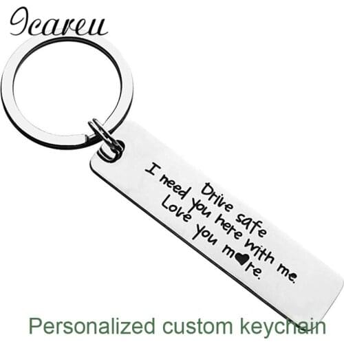 Trendy Customized Keychains Fathers Day Mothers Day Gift Keyring Diy Accessories For Mom Farther