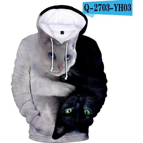 Novelty Child Anime Clothes Men women Cat Hoodie Cartoon Sweatshirt Boy girl kids Hoodies animal Children Sweatshirts Oversized