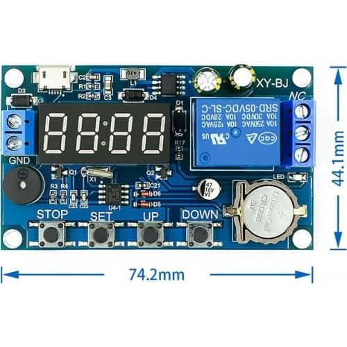 One 1 Way Power Relays DC 5V Timer Time Relay Module Output 24H Timing Relay Control Switch with buzzer LED Display Delay Relay
