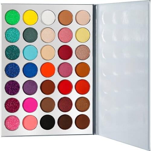 5 Pieces best matte eyeshadow palette private label silver shimmer glitter pigment pressed powder eye makeup no logo custom