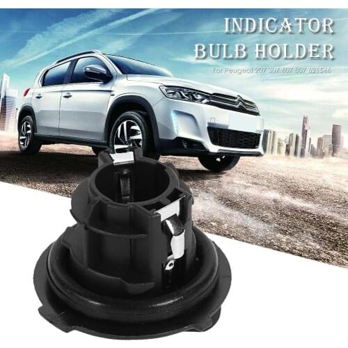 For Peugeot 207 307 607 807 Indicator Turn Signal Lamp Bulb Holder Socket 621546 ABS Black Appearance 41.6x39.5 Mm
