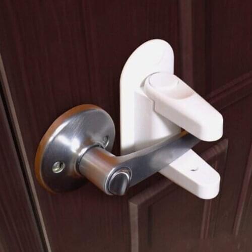 Plastic Baby Safety Door Lever Locks Children Security Protection Toddler Proof Doors Adhesive Levers Handle Lock