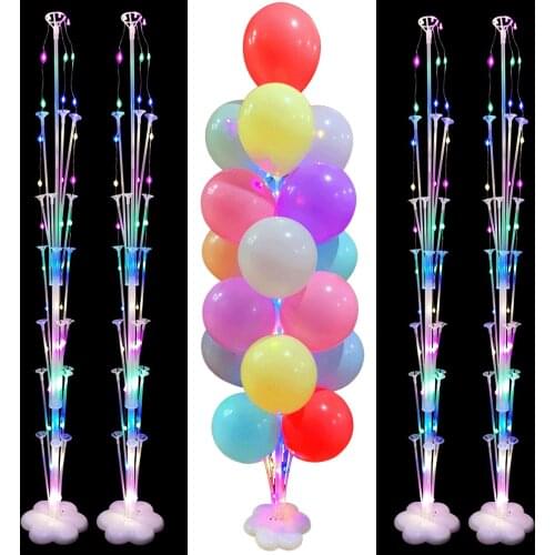13/19 Tubes Balloon Stand Birthday Balloons Arch Stick Holder Wedding Decor Baloon Birthday Party Decorations Adult Kids Ballon