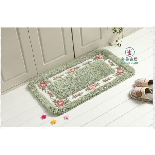 Supply Enter The Door Mat Bedroom Hall Callosity Bathroom Entrance Antiskid Rug Water Sucking Carpet Countryside Coral Velvetnew