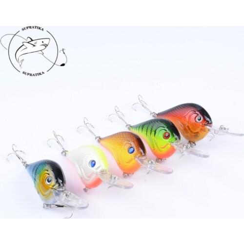 5Pcs/Lot 9.5cm/11.2g Mini Crank Fishing Lure Artificial Hard Bait With 2 Treble Hooks Diving Depth: 1.2m--2.7m