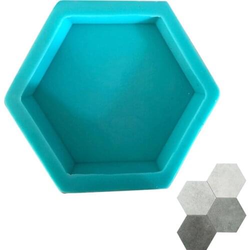 Hexagon Geometric Wall Concrete Molds Silicone Forms TV Background Decoration Wall Brick Molds For Wall Stone Tile Home Decor