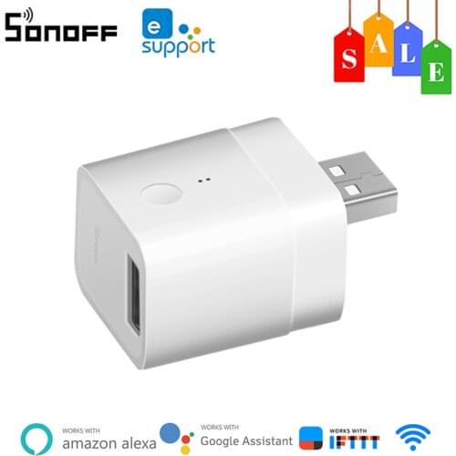 Itead SONOFF Micro-5V USB Smart Adaptor Smart Home Automation Module Via Ewelink APP Remote Control Work With Alexa Google Home