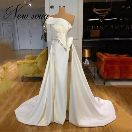 Split Slit Evening Dresses Celebrity Dresses Custom Made Crystal Plus Size Dubai Prom Gown Vestidos De Soiree Arabic Party Dress