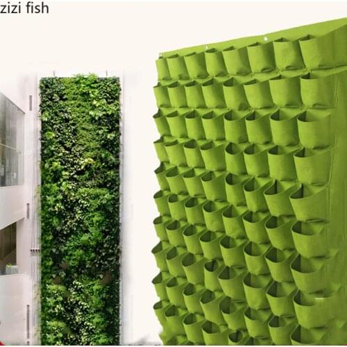 Vertical Green Plant Wall, Flower Pot, Indoor and Outdoor Balcony Wall-mounted Vegetable Pot, Plant Planting Bag, Wall Cloth Bag