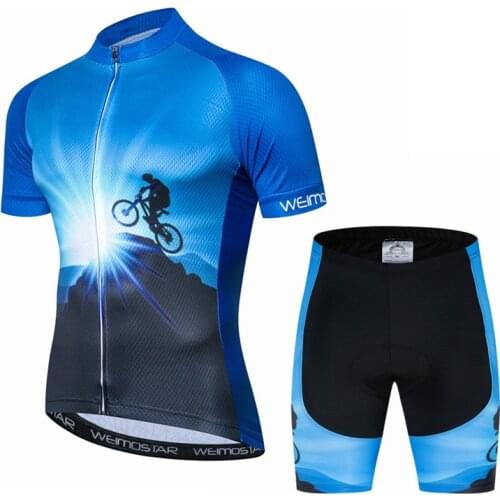 Weimostar 2021 Pro Cycling Clothing Man Mountain Bike Clothing Short Sleeve Cycling Jersey Set Men Anti-UV Bicycle Wear Clothes