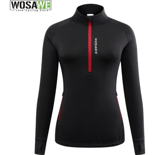 WOSAWE Women Cycling Jacket Winter Warm Bike Wind Coat Water Repellent Bicycle Windbreaker Reflective Running Riding MTB Jacket