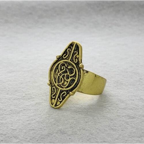 Hobbit Elrond Golden Ring LOTR Lord Of Rings Elf Lord Ring Fashion Men Jewelry Fan Gift