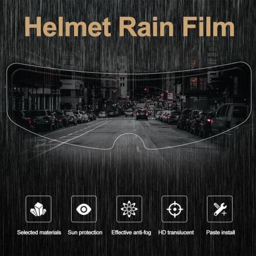 1pcs Universal Motorcycle Helmet Waterproof Lens Film Rain and Fog Protection Lens Sticker Helmet Anti Fog Film Visor Shield