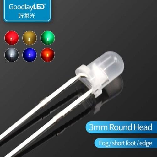 1000PCS 3mm Bright LED Red/Green/Tellow/Blue/Orange/White/Warm White /Naturally White LED Lamp LED LIGHTIN diode