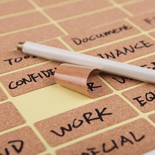 3-96Pcs Oak Wooden Labels Stickers Craft Essential Bottle Self-adhesive Stickers