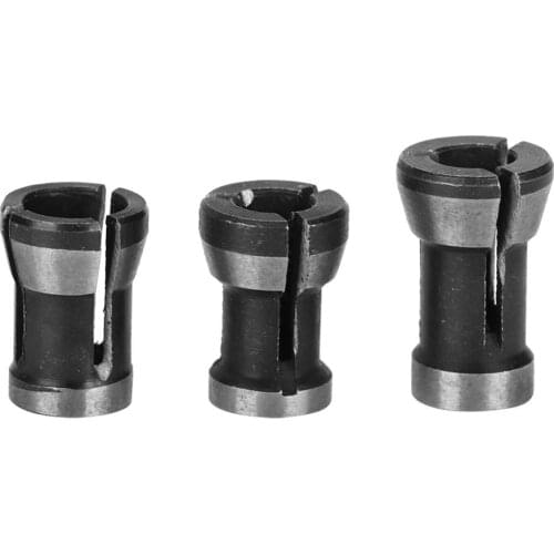 3pcs 6mm 6.35mm 8mm Collet Chuck Adapter Woodworking Milling Trimming Cutter Chuck Engraving Head HSS Conversion Chuck
