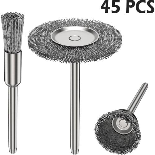Dremel Accessories Stainless Steel Wire Wheel Brushes Set Kit for Mini Drill Rotary Tools Polishing Dremel Brush