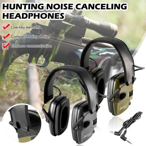 Electronic Shooting Earmuff Outdoor Anti-noise Impact Hearing Protector Headset Sound Amplification Foldable Safety Earmuff