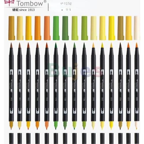 TOMBOW ABT Warm Color Series, Color Doul Tip Watercolor Brush, Soft Head Brush, for Kids, Drawing Gel Pen Art Supplies