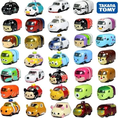 Takara Tomy Cars Hulk Mickey Minnie Mouse Pooh Bear Iron Man Tangled Snoopy Olaf Darth Vader Anime Model Car Kids Toys