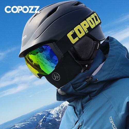 COPOZZ ski helmets for men and women to keep warm, windproof and breathable extreme sports equipment Ski protective gear
