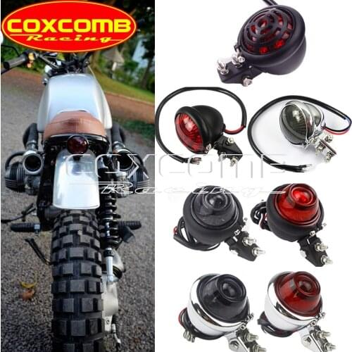 Motorcycle Custom Mini Bates LED Rear Brake Stop Lamp Taillight for Harley Sportster Scrambler Cafe Racer Bobber Chopper