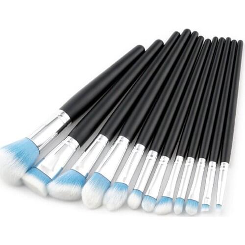 12Pcs Makeup Brushes Set Cosmetic Foundation Powder Blush Eye Shadow Lip Blend Wooden Make Up Brush Tool Kit Maquiagem