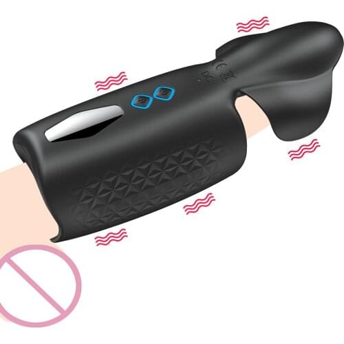 VATINE 10 Speed Penis Pump Vibrator Erotic Male Time Delay Train Sex Toys for Men Cock Enlargers Exercise Device Masturbation