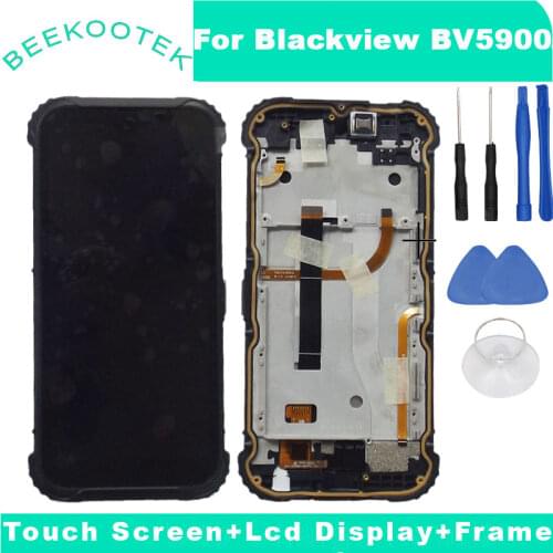 New For Blackview BV5900 LCD Display and Touch Screen Assembly 5.7'' For Blackview BV5900​ Screen With Frame+Tools