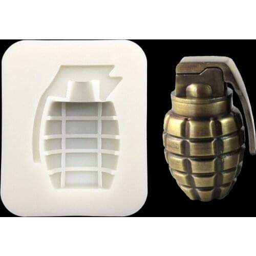 Wholesale 10 pcs Hand Grenade Silicone Mold Sugarcraft Cookie Cupcake Chocolate Baking Mold Fondant Cake Decorating Tools
