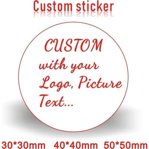 Custom stickers label logo printing journal cute aesthetic adhesive round christmas add name stationery sticker labels printing