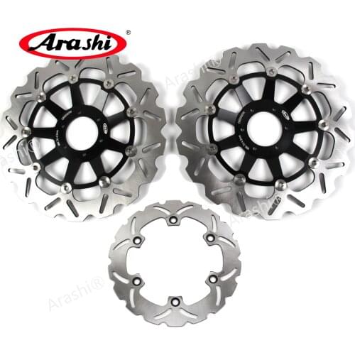 Arashi 1 Set Front Brake Rear Brake Disc Rotor For HONDA CBR1100XX CBR 1100 XX 1999 2000 2001 2002 2003 2004 2005 2006 2007