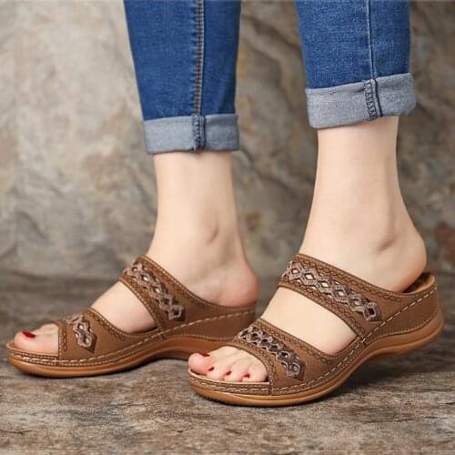 Fashion Wedges Shoes For Women Slippers Women Sandals Summer Shoes With Heels Sandals Flip Flops Women Beach Casual Shoes