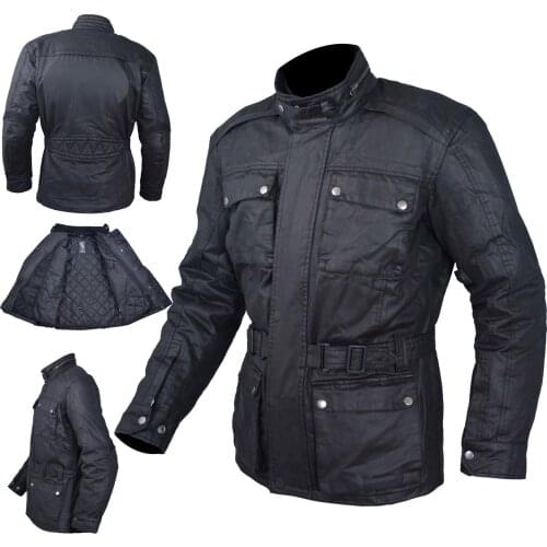Jacket motorcycle Scooter removable liner thermal fabric caps Black