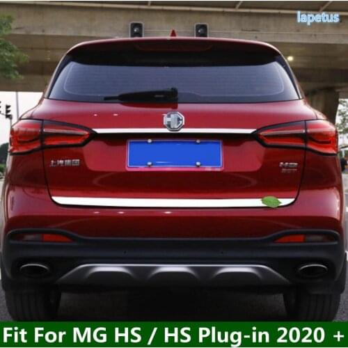 Car Styling Exterior Rear Trunk Tailgate Door Bottom Steamer Lid Cover Trim Stainless Steel For MG HS / HS Plug-in 2020 2021
