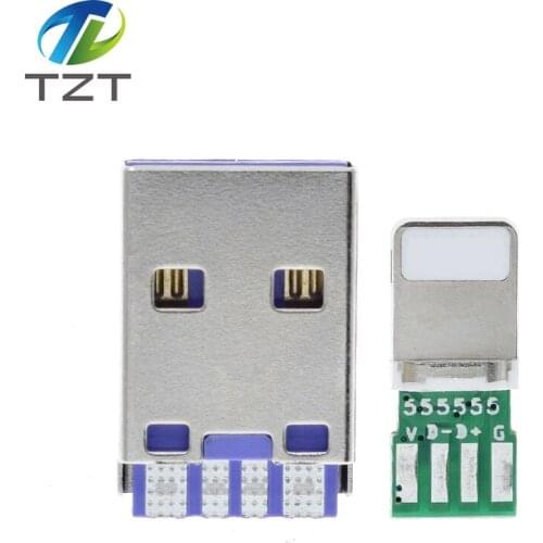 DC5V 2.5A Lightning Cable 8Pin USB For Apple With 4PIN PCB +Type A 4PIN Male USB For Apple IPhone Data Charge Cable DIY KIT