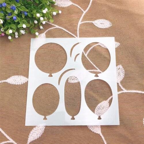 Balloon scrapbook stencils spray plastic mold shield DIY cake hollow Embellishment printing lace ruler valentine
