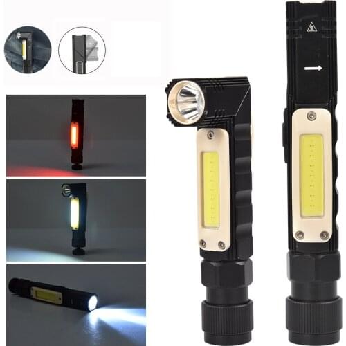 High Quality Outdoor Portable Multi-Function 90 Degree Folding Work Light Waterproof USB Charging Durable LED Flashlight