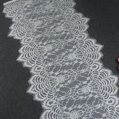 High-quality Soft Skin-friendly Mesh Eyelash Lace Embossed Yarn Lace Handmade DIY Wedding Dress Splicing Accessories RS3359