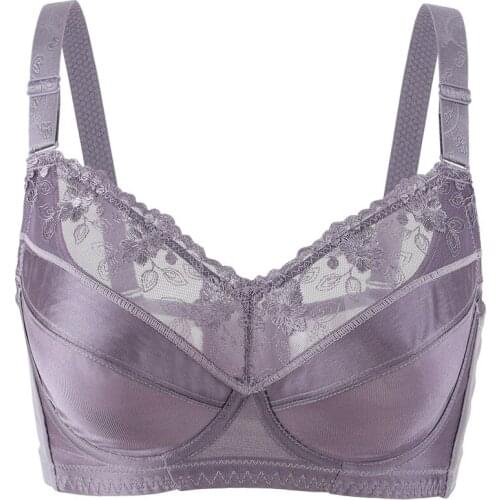Womens Smooth Sexy Full Coverage Underwire Non Padded Bra 34 36 38 40 42 44 46 48 B C D E F G H