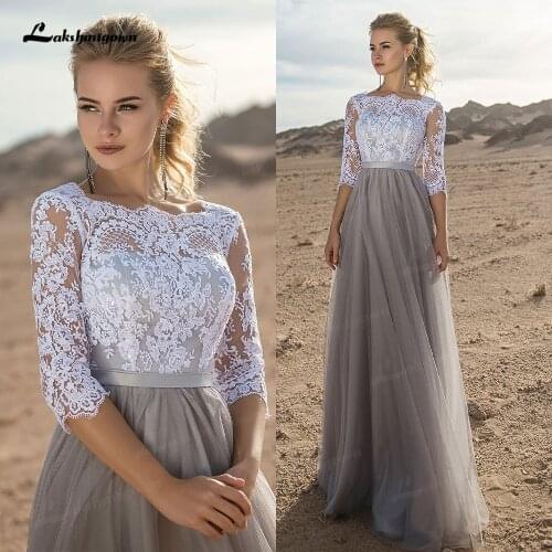 Gothic Black Lace Wedding Dresses with Half Sleeve Open Back Vintage A Line Boho Bridal Gowns Vestido De Noiva Custom Color